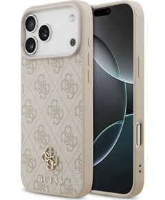 Guess 4G Small Classic Logo MagSafe Case Aizsargapvalks priekš iPhone 18 Pro Max / 17 Pro Max / rozā Neoriģinālie Maciņi