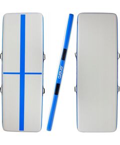 Enero Air Track vingrošanas paklājs 300x100x15 cm ar elektrisko sūkni zils Vingrošanas paklājiņi