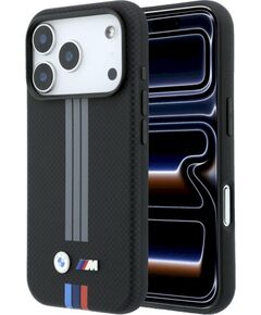 BMW M Quadrille Kevlar Anthracite & Tricolor Print Lines MagSafe Защитный чехол для iPhone 18 Pro / 17 Pro Чехлы - альтернативные