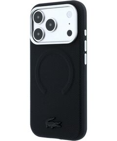 Lacoste PVC Petit Pique Semi Wrap Embossed MagSafe Case Защитный чехол для iPhone 18 Pro Max / чёрный Чехлы - альтернативные