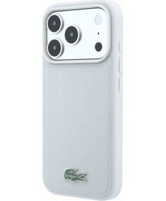 Lacoste PVC Iconic Petit Pique Metal Logo MagSafe Защитный чехол для iPhone 18 Pro / светло-серый Чехлы - альтернативные