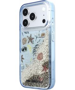 Karl Lagerfeld Liquid Glitter Beach Case Aizsargapvalks priekš iPhone 18 Pro Max / zils Neoriģinālie Maciņi