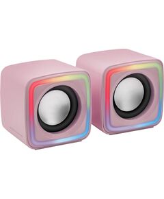 Mars Gaming MSCUBEP Kompaktie RGB gaming skaļruņi 8W DSP / rozā Jaunumi - Audio-Video