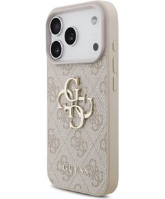 Guess PU 4G Metal Logo Case Aizsargapvalks priekš iPhone 18 Pro / rozā Neoriģinālie Maciņi