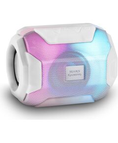 Mars Gaming MSBAXW Bluetooth 5.0 RGB Flow Portatīvais skaļrunis 10W RMS / balts Bezvadu skaļruņi