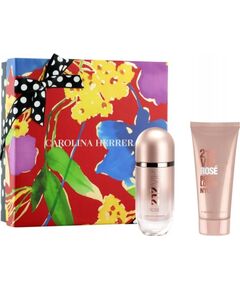 Carolina Herrera Set : 212 VIP Rose, Eau De Parfum, 80 ml + 212 VIP Rose, Moisturising, Body Lotion, 100 ml Dāvanu komplekti