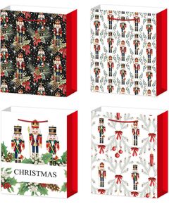 Gift bag XMAS NUTCRACKER M, 26x32x10cm, mix Подарочные пакеты
