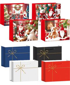 Gift bag XMAS DAY L, 40x31x12cm, mix Подарочные пакеты