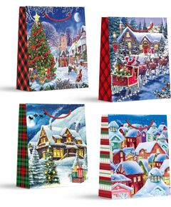 Gift bag SNOW L, 31x40x12cm, mix Подарочные пакеты
