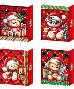 Gift bag XMAS TEDDY L, 31x40x12cm, mix Подарочные пакеты