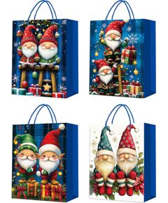 Gift bag XMAS ELF L, 31x40x12cm, mix Подарочные пакеты