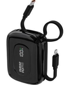 Dudao   Dudao K32 Powerbank 22.5W 10000 mAh with Built-in USB-C/ Lightning Cable - Black Power Banks