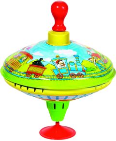 GOKI - Humming top with wooden handle train - (53058) (4013594530583) Куклы и аксессуары