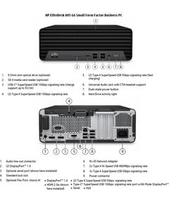 HP Renewed Grade B EliteDesk 805 G6 SFF AMD Ryzen 5 PRO 16 GB SSD 256 GB AMD Radeon Graphics Windows 11 Pro Kомпьютеры после ремонта