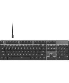 Natec Amberjack Keyboard Wired US Linear White backlight, Hot-swappable switches, Anti-ghosting, Built-in memory, Macro recording Black/Gray Klaviatūras