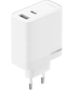 OPPO SUPERVOOC 80W Adapter, OSAB7CF3AE, White Adapter Data USB kabeļi