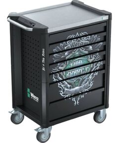 Instrumentu ratiņi ar instrumentiem Wera 9706 Tool Rebel Stainless 2; 191 gab. Darbagaldi un darbnīcu mēbeles 