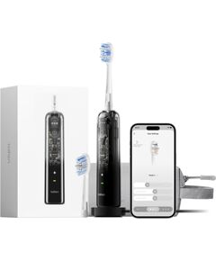Szczoteczka Laifen Soniczna Szczoteczka do Zębów Wave Pro Transparent IPX8 SMART Czarna Elektriskās zobu birstes, irigatori