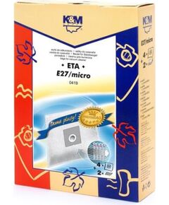 K&M Oдноразовые мешки для пылесосов ETA (4шт) Фильтры для пылесосов