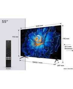 TCL C6KS 55C6KS TV 139.7 cm (55") 4K Ultra HD Smart TV Wi-Fi Metallic Телевизоры