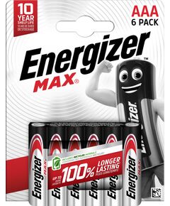 Sārmu baterija LR03 (AAA) E92 1,5V 1200mAh MAX Energizer 4+2gab blisteris Батарейки, аккумуляторы