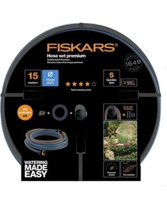 Laistīšanas šļūtene Fiskars 1027678; 1/2''; 15 m + turētājs Laistīšanas šļūtene 