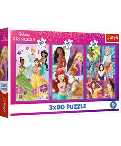 TREFL DISNEY PRINCESS Pužļu komplekts Draugi, 3x80 gab. Puzles