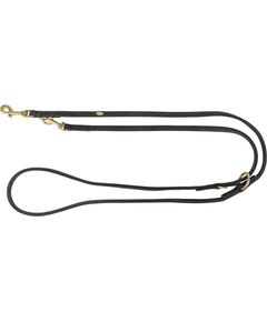 Trixie Smycz przepinana Pure, dla psa, skórzana, XS–S: 2 m/10 mm, czarna Citas preces
