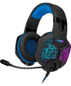 Gaming headphones with microphone SVEN AP-U980MV black-blue (USB, LED, 7.1) Austiņas