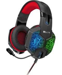 Gaming headphones with microphone SVEN AP-U988MV black-red Austiņas