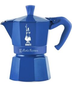 Kawiarka na 3 filiżanki Moka Express 5464 BIALETTI niebieska Чайники (со свистком)