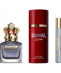 Jean Paul Gaultier Set : Scandal Pour Homme, Eau De Toilette, 50 ml + Scandal Pour Homme, Eau De Toilette, 10 ml + Scandal Pour Homme, Scented Spray, 150 ml Jaunumi - Datori