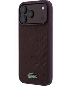 Lacoste PVC Iconic Petit Pique Metal Logo MagSafe Защитный чехол для iPhone 18 Pro Max / бордовый Чехлы - альтернативные
