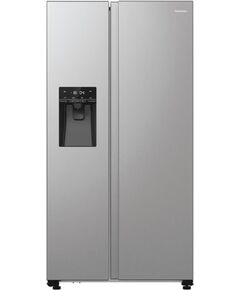 Hisense, NoFrost, 566 L, height 179 cm, grey - SBS Refrigerator Крупная бытовая техника