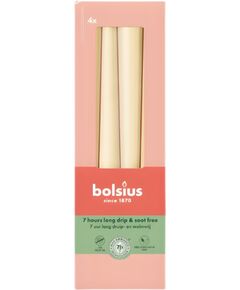 Bolsius Galda sveces 4gab.kastē 245/24mm bēšas Sveces un svečturi
