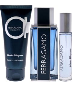 Set Salvatore Ferragamo: Intense Leather, Eau De Parfum,100 ml + Intense Leather, Eau De Parfum, 10 ml + Intense Leather, Shower Gel, All Skin Types, 100 ml For Men Новинки Компьютерная техника
