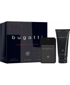 Sirowa BUGATTI Zestaw prezentowy męski Signature Carbon (woda toaletowa 100ml + żel pod prysznic 200ml) Jaunumi - Datori
