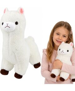 LeanToys Pluszowa Alpaka Lama Maskotka Przytulanka Miękkie Futerko Biała 38 cm Мягкие игрушки