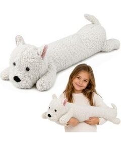 LeanToys Duży Pluszowy Pies West Highland Przytulanka Maskotka Biały 90 cm EDUKAMP (31110) Мягкие игрушки