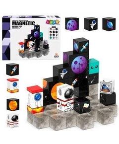 LeanToys Zestaw Klocki Magnetyczne Kostki Sześciany Piksele Kosmos 3D 50 el. EDUKAMP (32067) Конструкторы