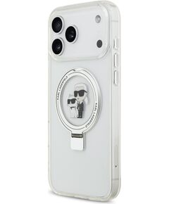 Karl Lagerfeld Ringstand Karl and Choupette MagSafe Case Aizsargapvalks priekš Apple iPhone 17 Pro Max Neoriģinālie Maciņi