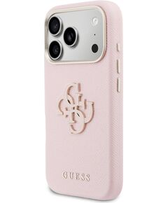 Guess PU Resin Logo Case Aizsargapvalks priekš Apple iPhone 17 Pro Max Neoriģinālie Maciņi