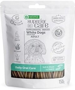 NATURE'S PROTECTION SC White Dogs Adult Daily Oral Care Insects - dog treat - 150 g Suņu barība
