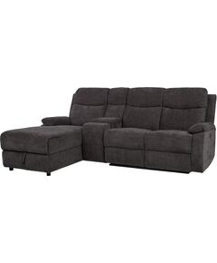 Corner sofa PROVENCE LC, electric/manual recliner, dark grey Новинки Для дома и сада 