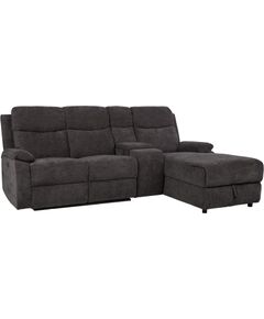 Corner sofa PROVENCE RC, electric/manual recliner, dark grey Новинки Для дома и сада 