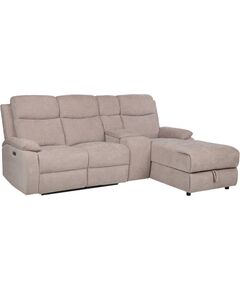 Corner sofa PROVENCE RC, electric/manual recliner, light grey Новинки Для дома и сада 