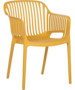 Chair POPPY yellow plastic Dārza galdi