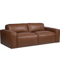 Sofa BURTON 3-seater, brown leather Новинки Для дома и сада 