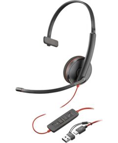 HP   Poly Headset 8X214A6 / Blackwire 3210 Black Austiņas