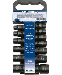 Uzgriežņu galviņu komplekts Adler 3510.8; 1/2''; 10-24 mm; 13 gab. Механические инструменты